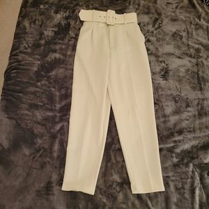 Zara high-waisted, tapered leg pants